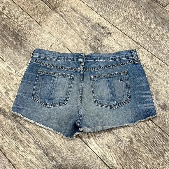 • Rag &amp; Bone • Cut Off Denim Jean Shorts Distressed Blue Trestles 26 Women’s