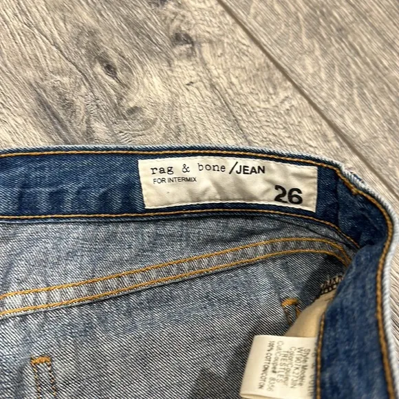 • Rag &amp; Bone • Cut Off Denim Jean Shorts Distressed Blue Trestles 26 Women’s