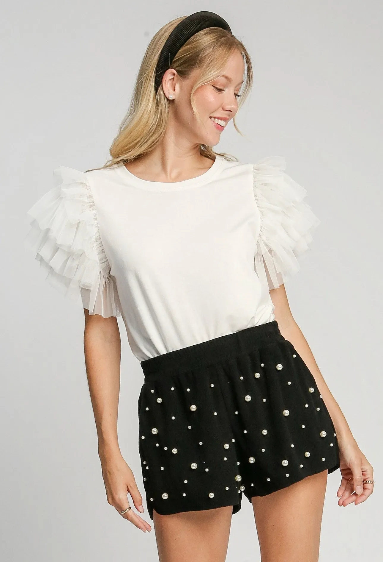 50% Off - Girls That Wear Pearls Black Pearl Shorts