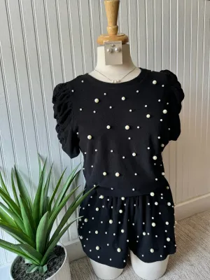 50% Off - Girls That Wear Pearls Black Pearl Shorts