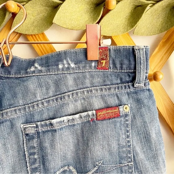 7 For All Mankind Distressed Jean Shorts