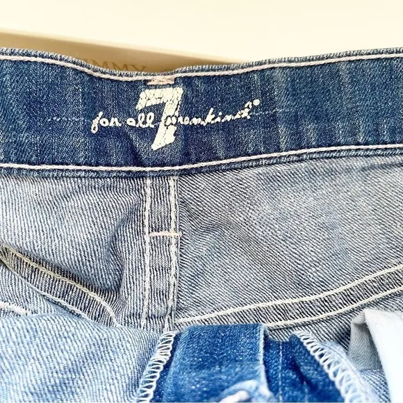 7 For All Mankind Distressed Jean Shorts