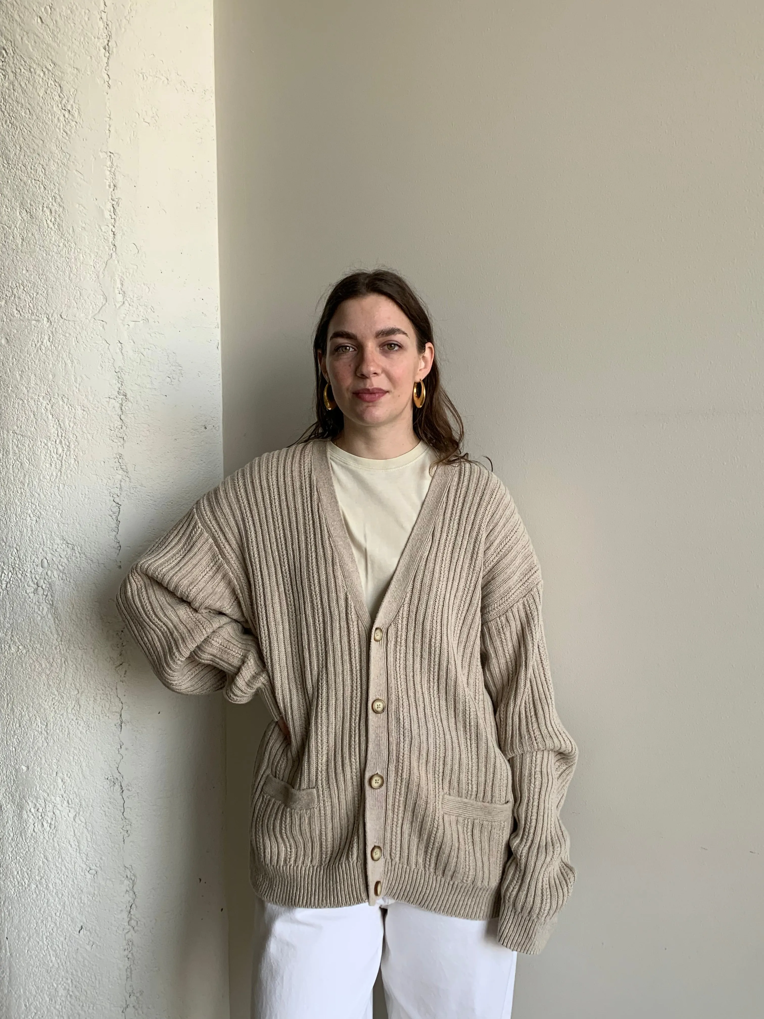 80s Banana Republic chunky cardigan