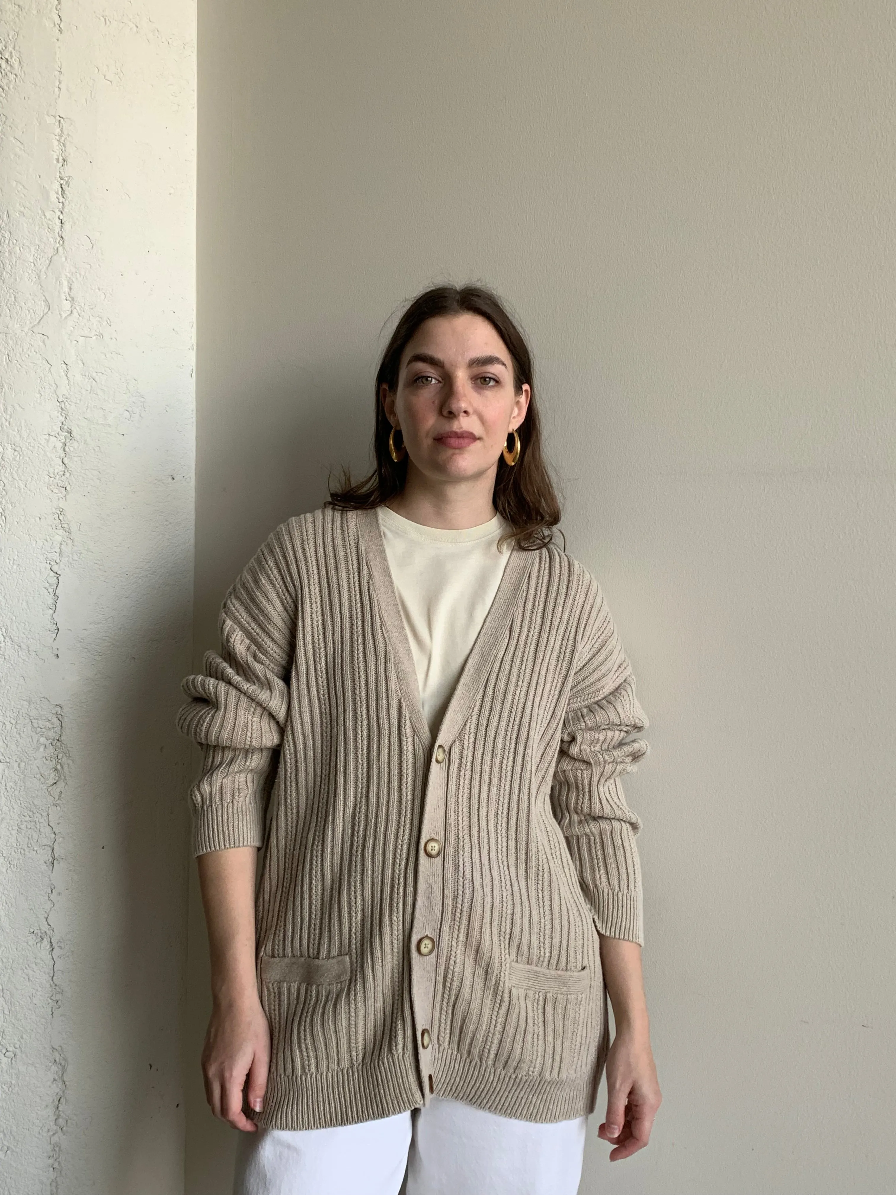 80s Banana Republic chunky cardigan