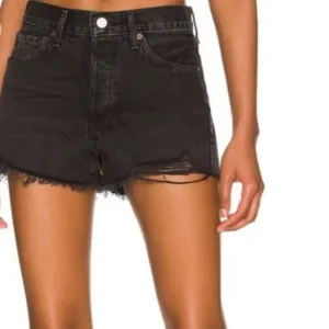 Agolde Black washed denim shorts size 24 button fly y2k womens small