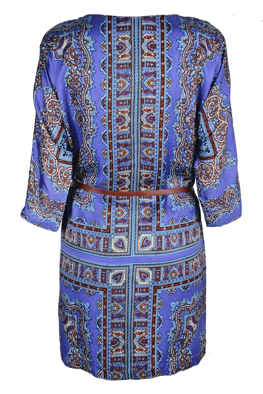 AGRAIRE Blue Purple Dress with Designs