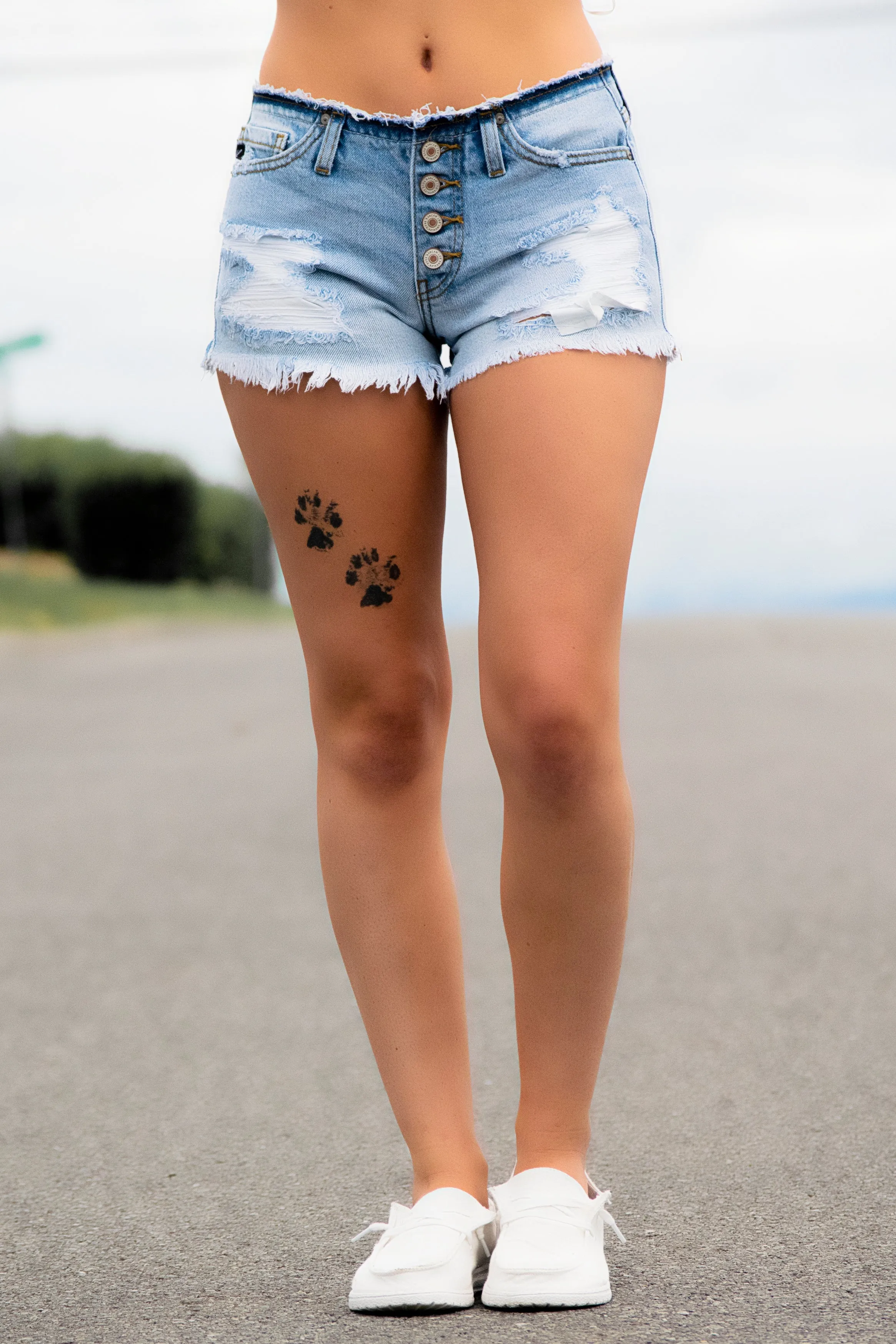 Alexa Distressed Kancan Shorts