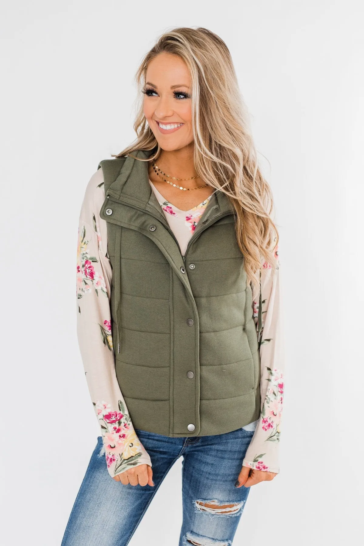All The Love Floral Twist Top- Light Peach