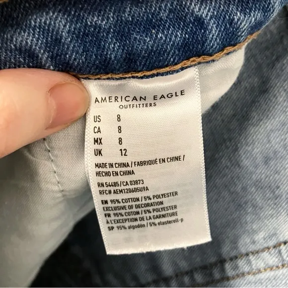 American Eagle | Distressed Jean Mom Shorts 8