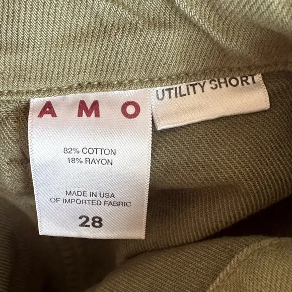 AMO Green Utility Shorts