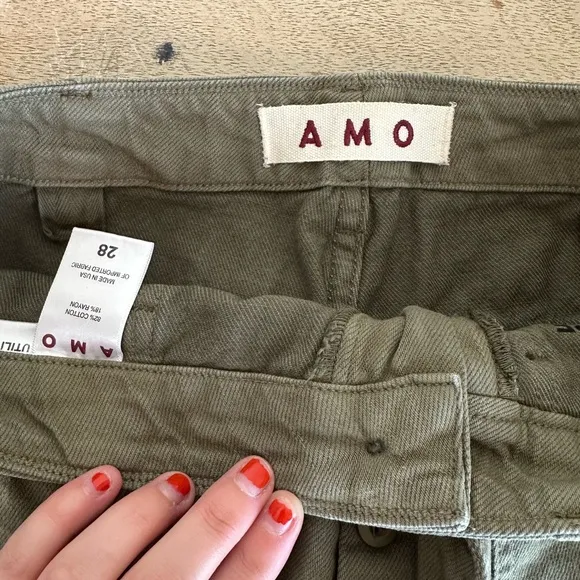 AMO Green Utility Shorts