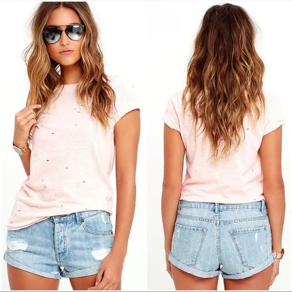 Amuse Society Destroyed Denim Shorts size 25