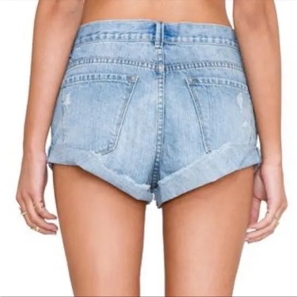 Amuse Society Destroyed Denim Shorts size 25