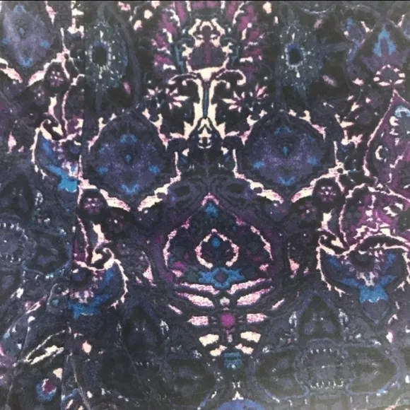 Anthropologie Ecoté Blue Purple Paisley Velour Stretched Shorts 6
