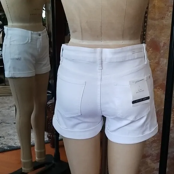 Anthropologie White Denim Shorts