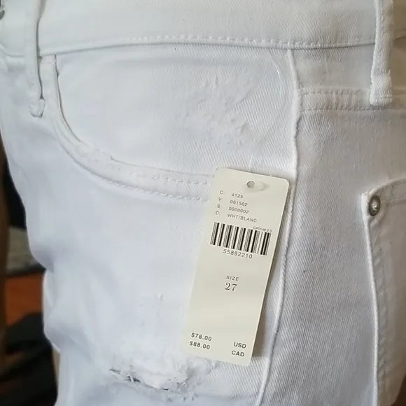 Anthropologie White Denim Shorts