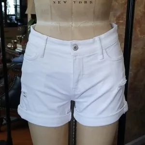 Anthropologie White Denim Shorts