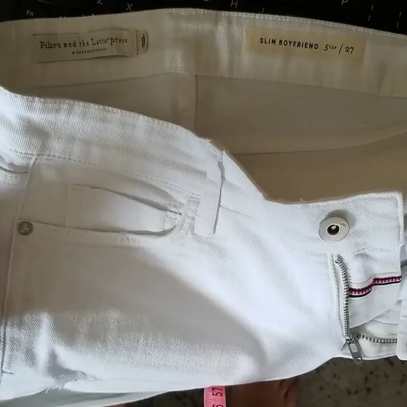 Anthropologie White Denim Shorts