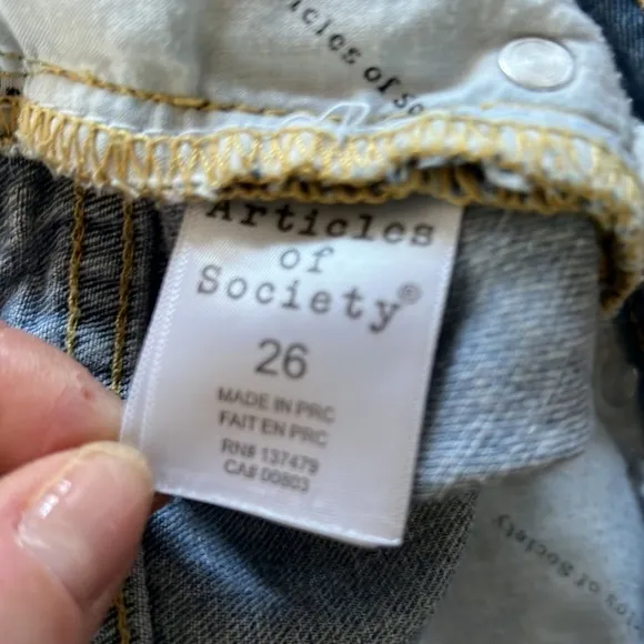 ARTICLES OF SOCIETY JEAN SHORTS size 26’