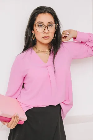 At A Crossroad Lightweight Top | Candy Pink