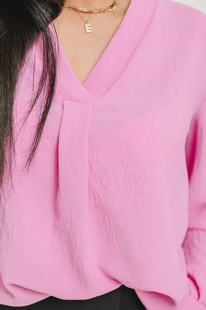 At A Crossroad Lightweight Top | Candy Pink