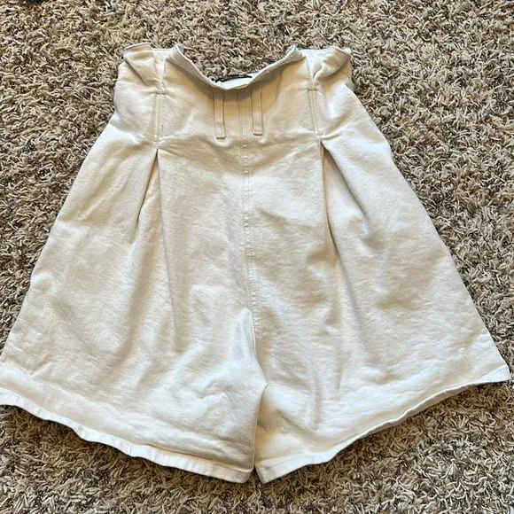 Bardot High Waist Denim Paperbag Shorts