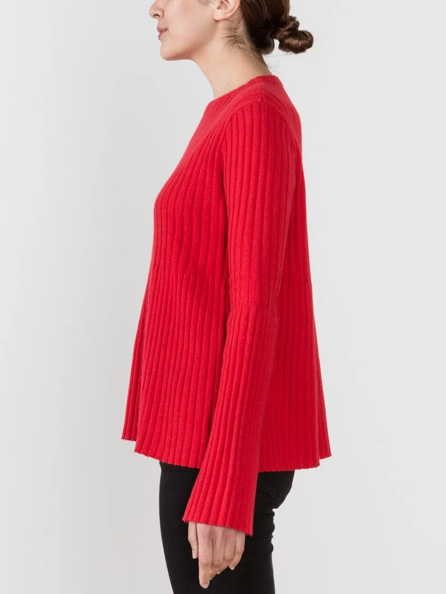 bell-sleeve pullover