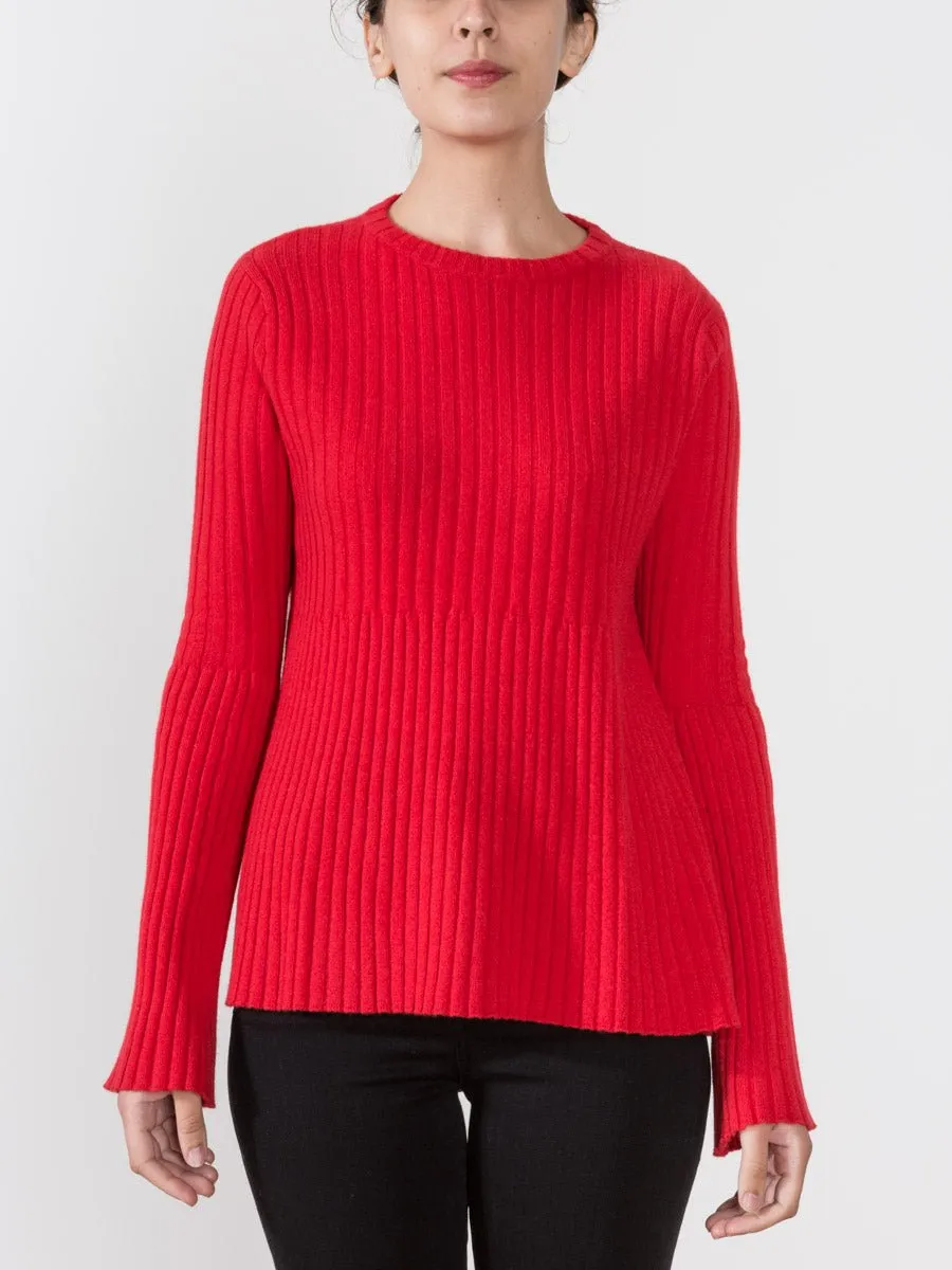 bell-sleeve pullover