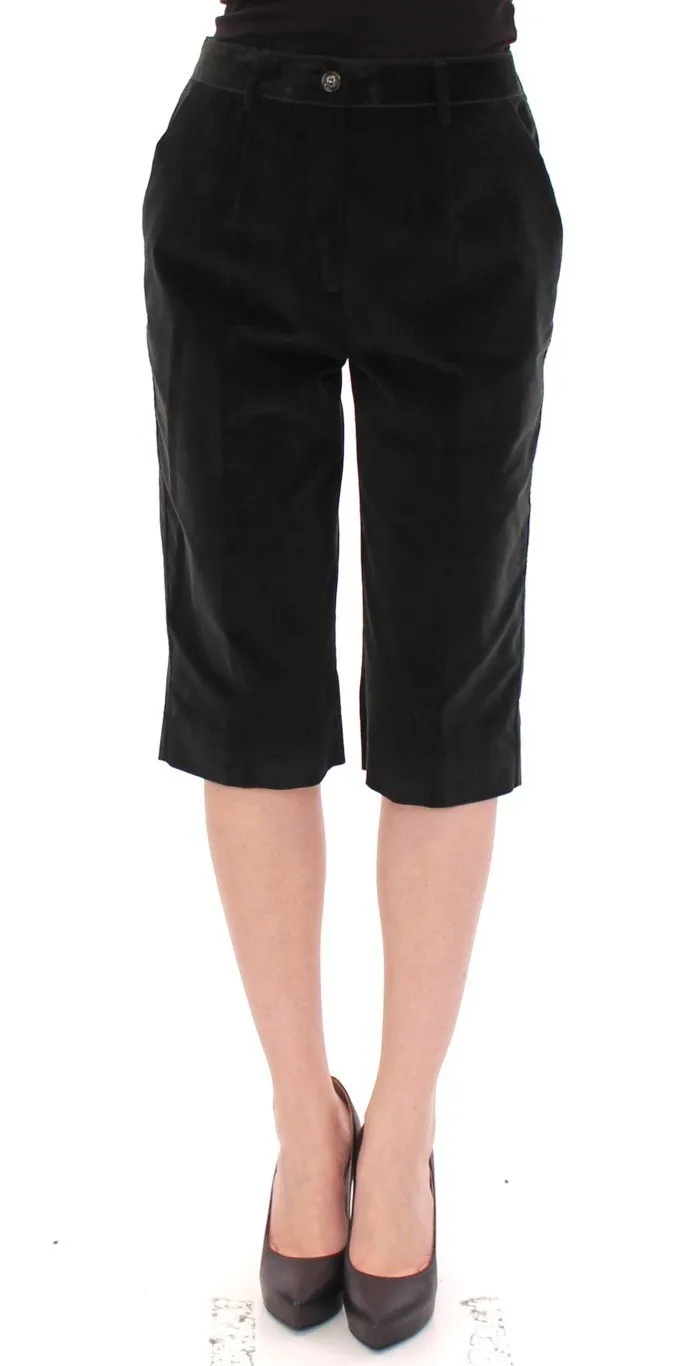 Black cotton shorts pants