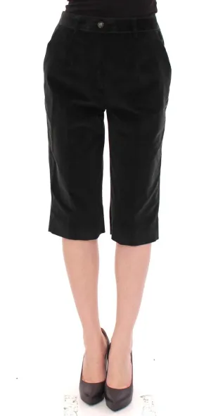 Black cotton shorts pants
