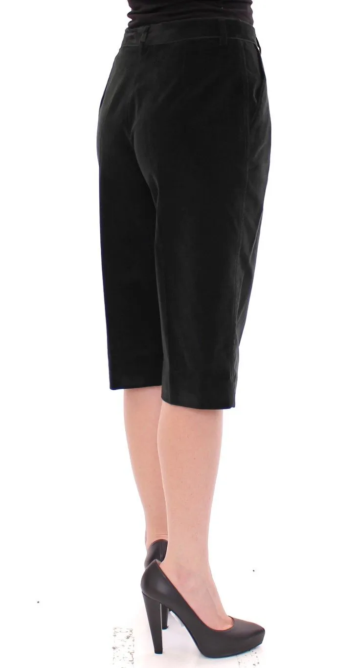 Black cotton shorts pants