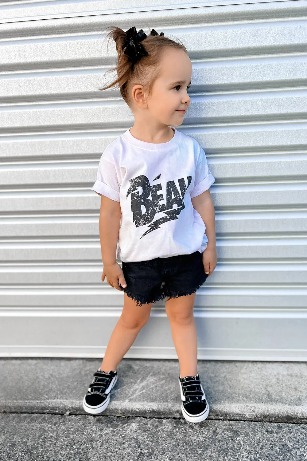 Black Goldie Distressed Denim Shorts - Girls
