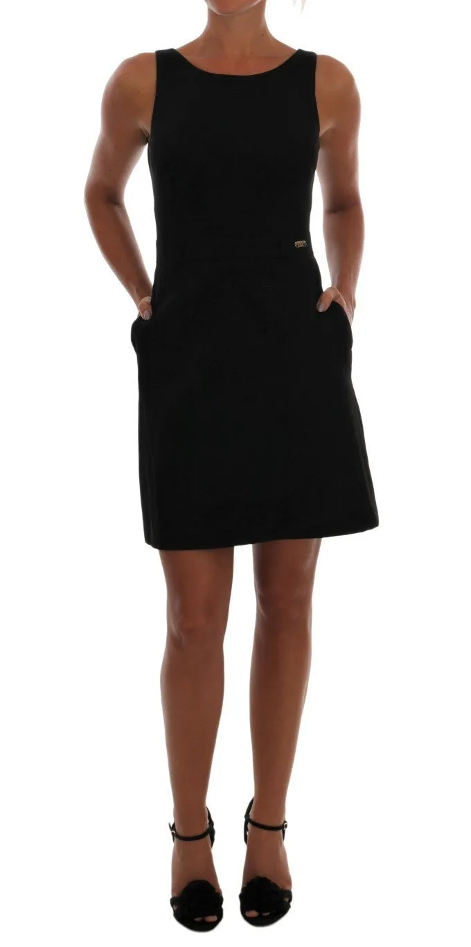 Black Shift Mini Sheath Dress