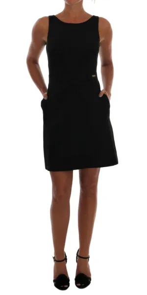 Black Shift Mini Sheath Dress
