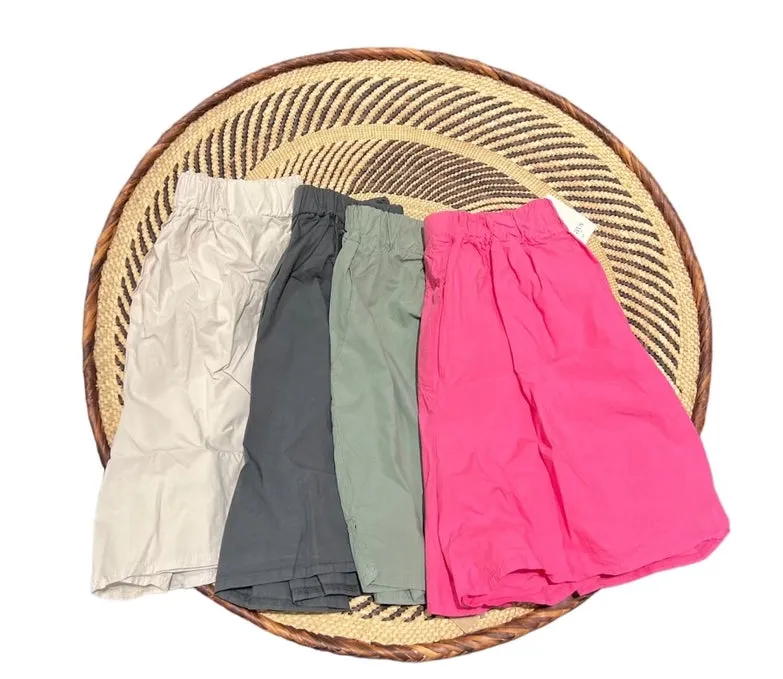 Boyfriend Cotton Shorts Beige