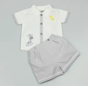 Boys Shirt & Shorts Giraffe (0-3-9 Months)-GF1055