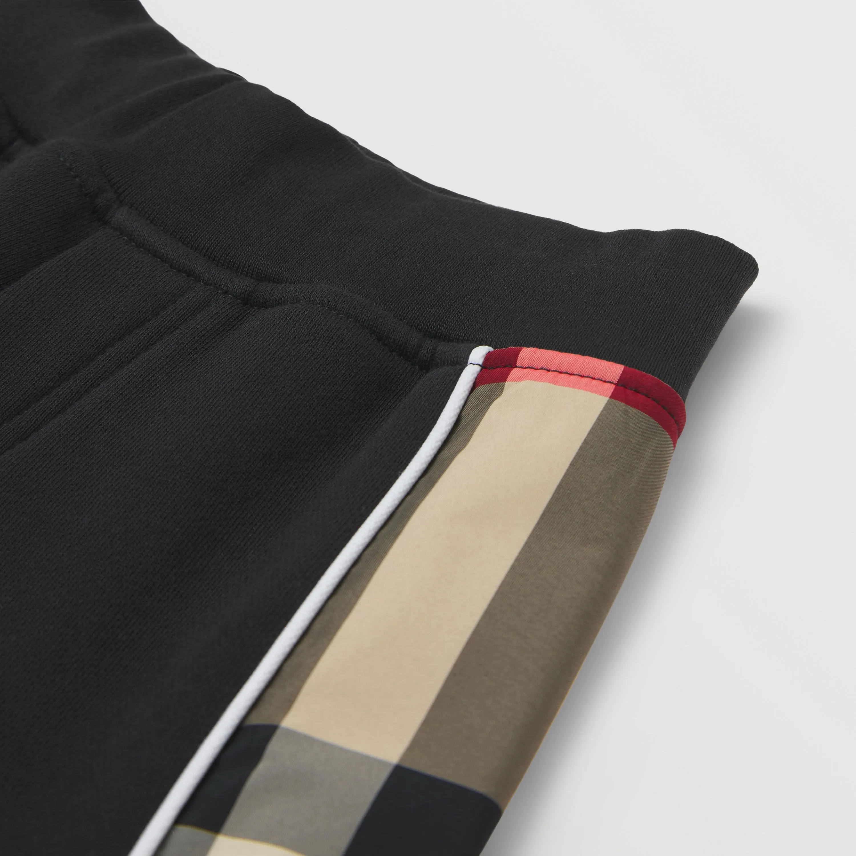 Burberry Baby Check Panel Cotton Shorts