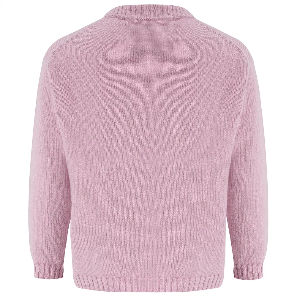 Camden Personalised Cashmere Sweater for Baby Girls - Rose Pink