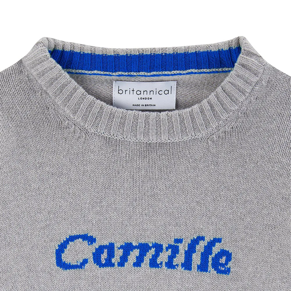 Camden Personalised Cashmere Sweater for Children - London Grey & Navy