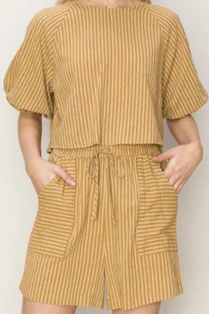 Camel Stripe Shorts