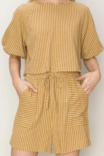 Camel Stripe Shorts