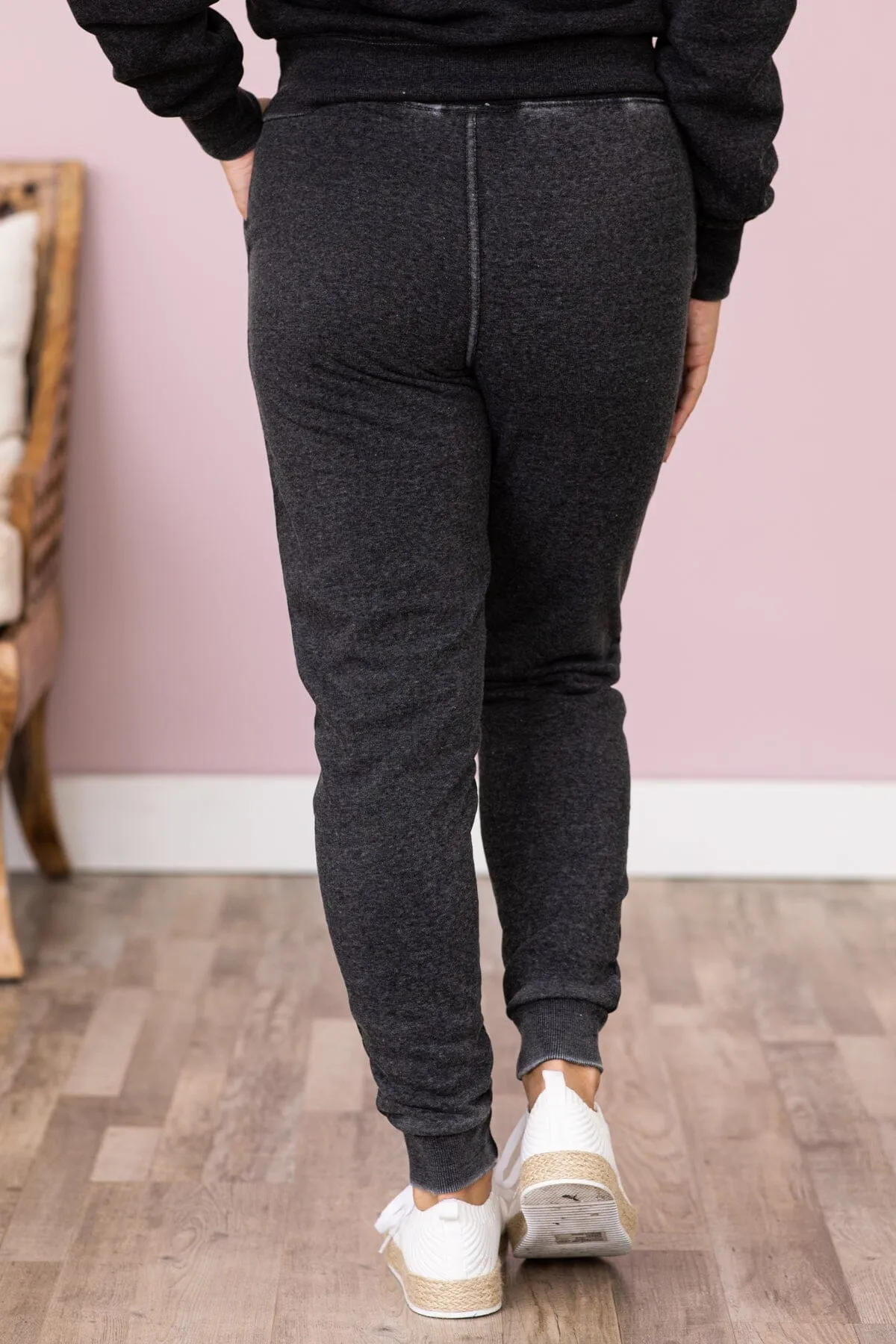 Charcoal Burnout Jogger Sweatpants