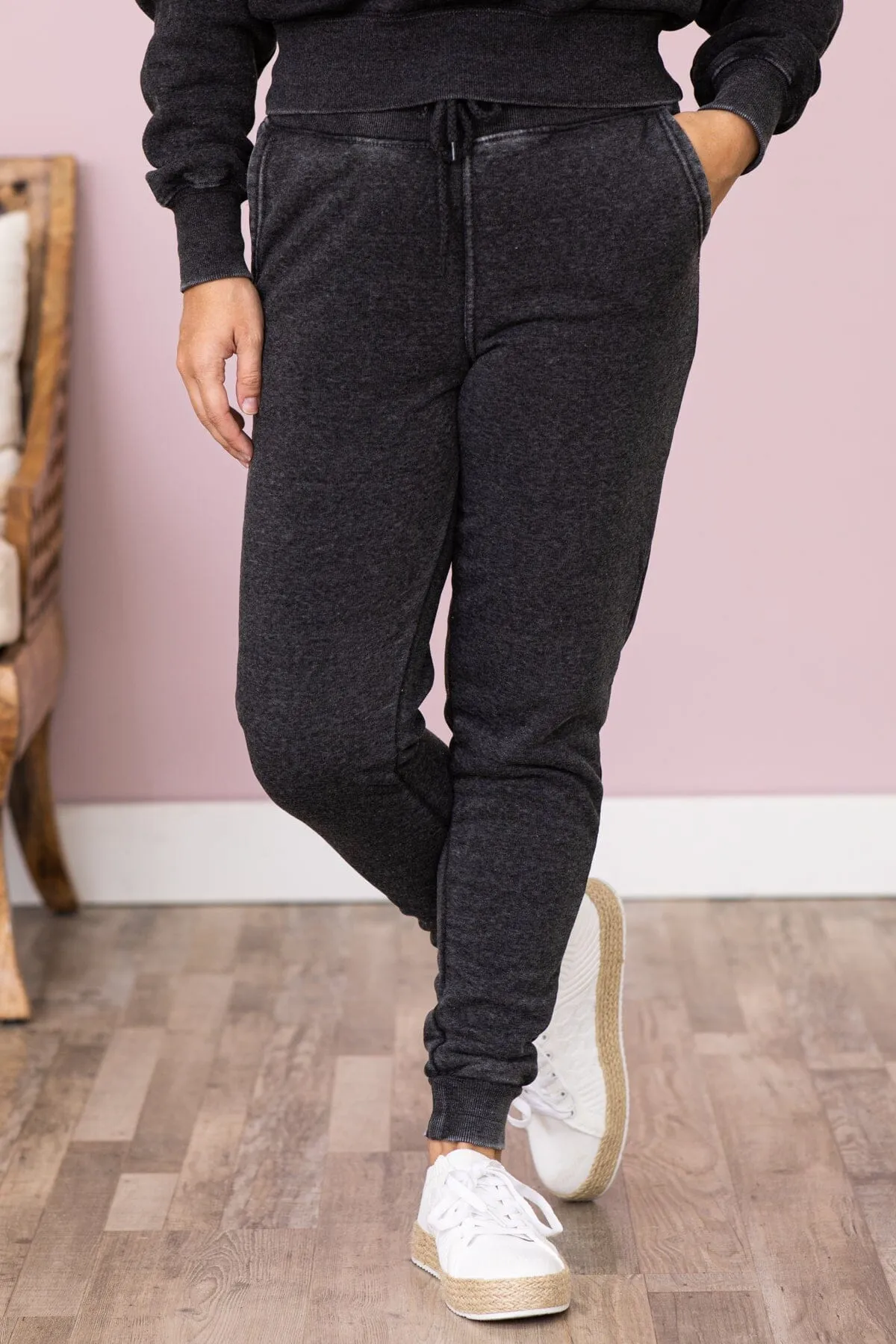 Charcoal Burnout Jogger Sweatpants