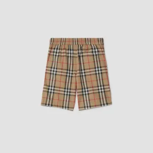 Check Cotton Shorts