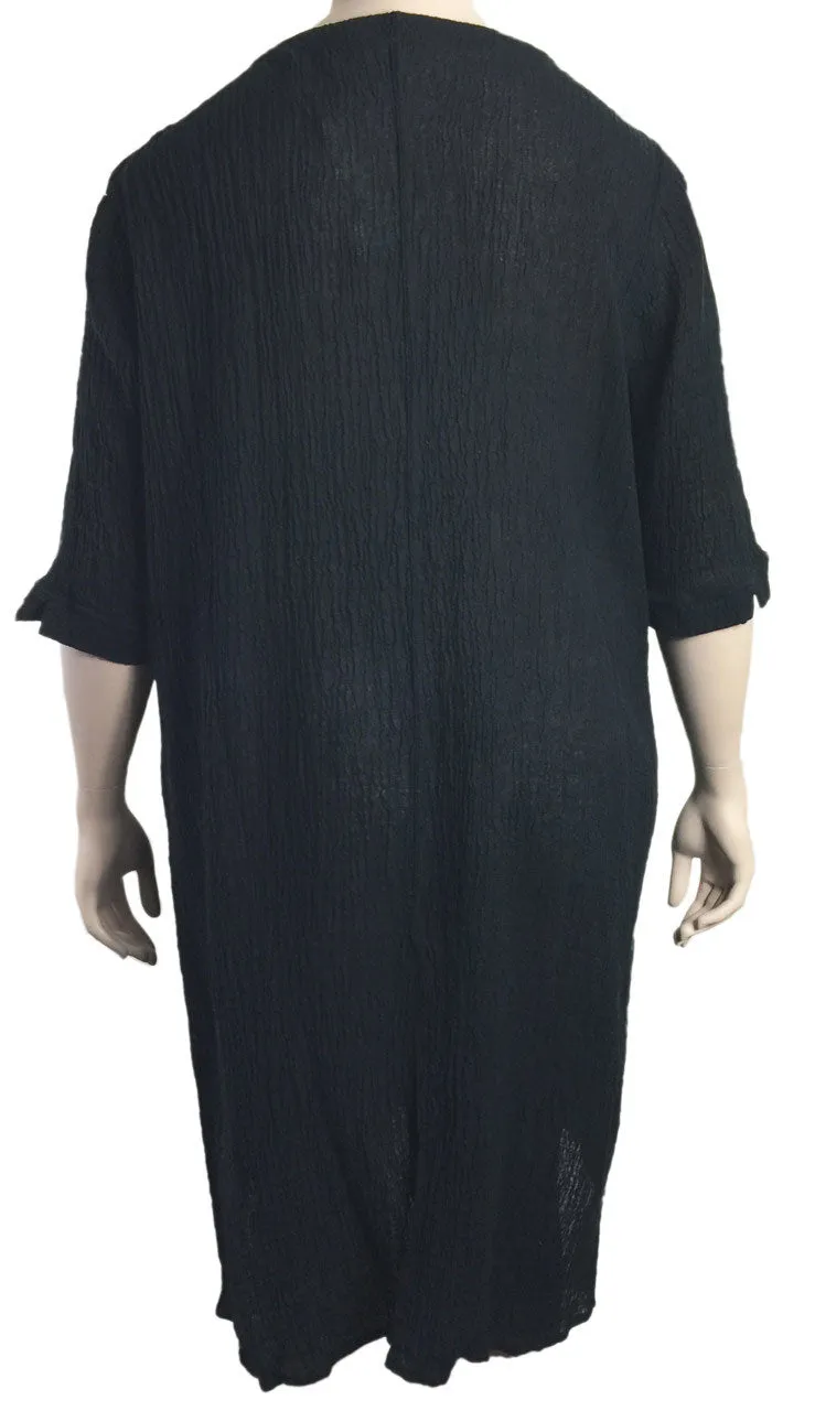 Cheyenne Black Crinkle Linen Jacket