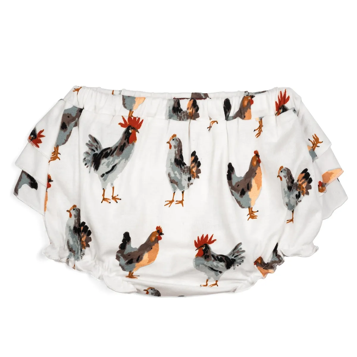 Chicken Organic Cotton Ruffle Bloomer
