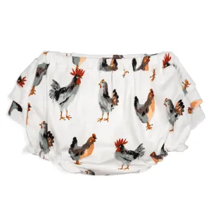 Chicken Organic Cotton Ruffle Bloomer