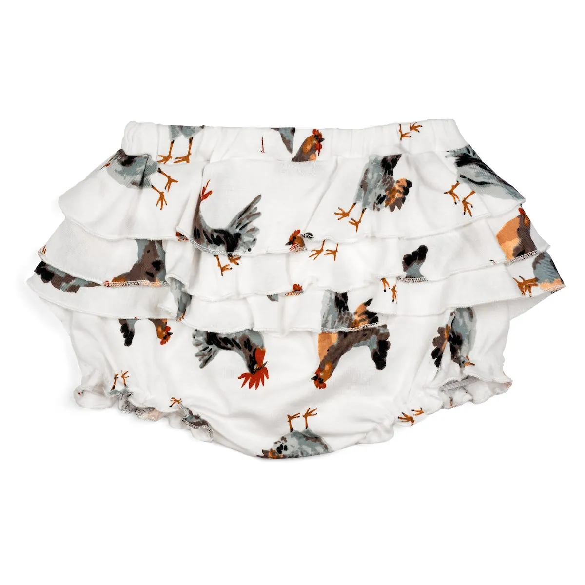 Chicken Organic Cotton Ruffle Bloomer