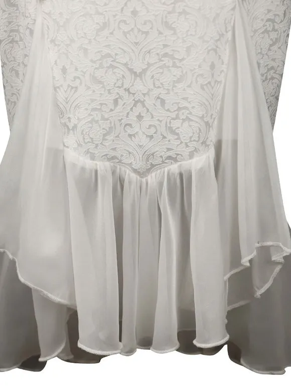 Chinese Style Lolita Dress Side Draping Sleeveless Polyester Chinese Style Jacquard White Chinese Style Lolita
