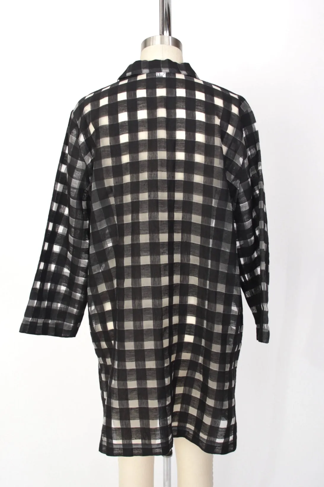 Connie Roberson Linen Check Tunic